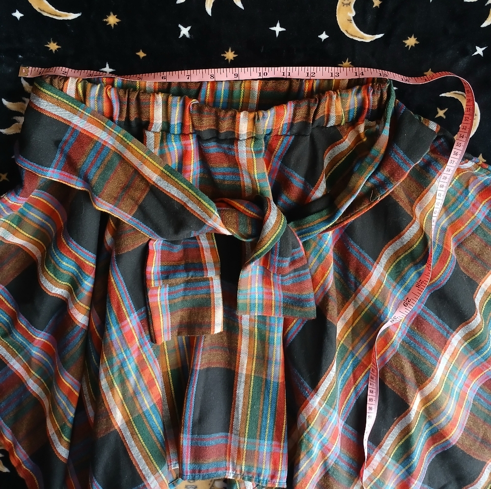 Size L Grunge Flannel-Shirt Look Skirt Size L - Picture 2 of 6